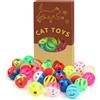 QUOZUO 24 palline giocattolo per gatti, palline colorate con rumore, giocattolo interattivo per gatti
