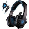 Sades SA901 7.1 Surround Sound USB Pro Gaming gioco cuffie Mic a distanza per PC Laptop Deep Bass, Controllo del Volume(blu)