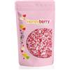 Honeyberry Zuccherini Decorativi per Dolci Naturali e Commestibili, 200g - Codette di Zucchero Colorate Perfette per Decorare Torte, Biscotti e Dessert - Prodotto nell'UE - (Vermicelli di San Valentino)