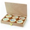 Generico DreiMeister | Astuccio Legno Medaglioni Cioccolato Latte e Fondente | Cioccolato 6 Origini Differenti Abbinare con Vino | Scatole Cioccolatini 96 Gr | 12 Medaglioni Cioccolato