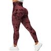 VOYJOY Leggings Senza Cuciture per Le Donne a Vita Alta, Pantaloni da Yoga, Collant Elastici, Rosso e Marrone., XL