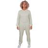 FERRUCCI COMFORT Pigiama Sanitario Invernale Felpato Tutone con Cerniera dul Dorso, 9017-F, 100% Cotone, Ideale per Anziani, Alzheimer, Demenza, Antirimozione, Incontinenza (IT, Testo, L, Regular, Regular, Donna)