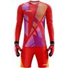 Ataviko Maglia e Pantaloncino Portiere, Manica Lunga con Imbottitura(No Guanti). Colore Nome Numero Loghi Personalizzabili No Costi aggiuntivi (IT, Testo, M, Regular, Regular, Standard, Rosso)