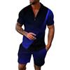 Kobilee Tuta Uomo Completa Cotone Elegante Casual Comode Tuta Ginnastica Tuta Completa Offerta Slim Fit Taglie Forti Tuta Sportiva due Pezzi con Tasche Tuta Estiva Leggero Completo