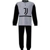 JUVENTUS Pigiama Uomo Homewear Football Prodotto Ufficiale Interlock 100% Cotone Caldo Pigiama Serafino Manica E Pantalone Lungo Idea Regalo Originale (L, 1035 Nero)