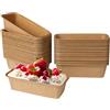 Jogoico 50 Pezzi Stampi in Carta Monouso 15.5x5.4x5.3cm Carta Forno Teglia | Monouso Pirofila di Carta usa e Getta Rettangolare Adatti al Forno Plumcake Pane Torte Muffin Marrone para Feste Matrimoni