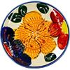 Kaladia - Piattaforma in ceramica - ideale per zenzero, parmigiano ecc. - Motivo: fiori colorati - Diametro: 12 cm - fatto a mano e dipinto a mano - Made in Spain