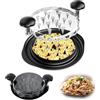 Yadiraom Mtlhbcg Tritatutto per pollo,con manici e base antiscivolo,Tritatutto per Pollo con Coperchio Trasparente Tritacarne,Strumento trituratore per polli,25 cm,carne di maiale e pollo,Trita Pollo Manuale