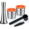 BENFUCHEN Set di 2 filtri ricaricabili per cialde di caffè e tamper compatibili con la macchina Illy IperEspresso X7.1 Y5 (2 capsule di caffè e 1 tamper)