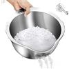 YILANJIN Acciaio Inox Lavaggio del Riso Ciotola, Scolapasta per la Cucina, Scolapasta per il Lavaggio del Riso, Scolapasta per la Frutta, Cestino Schermo Filtrante, Ciotole Drenanti per Riso, Verdure