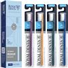 Royal Denta Spazzolini Medi con Particelle d'Argento 4-Pack | Spazzolini Manuali per Denti & Spazi Interdentali | Setole Medie Antibatteriche 99,9% | Lunga Durata | Royal Denta | Multicolore