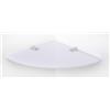 BSM Marketing, Mensola angolare sospesa in acrilico con supporti cromati, montaggio a parete, disponibile in nero, bianco e trasparente (bianco, 180 mm x 180 mm)