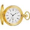 Tiong Orologio da tasca vintage con catena con numeri romani, scala unica al quarzo con calendario, orologio da taschino, regalo di compleanno, festa del papà, 38 - oro, Classico