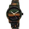 Holzwerk Germany Orologio unisex fatto a mano, da uomo, in legno, ecologico, analogico, classico, al quarzo, marrone, colorato, verde, arancione, nero, Marrone.
