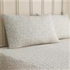 Dreams & Drapes - Lenzuolo con angoli elasticizzati (190 x 90 x 28 cm) - lussuoso policotone - copripiumino coordinato disponibile - lenzuolo naturale con foglie