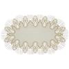 Plauener Spitze 4048E_11, Tovaglia, design: Oslo, 34 x 55 cm, modello ovale