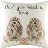 Evans Lichfield Federa per Cuscino con Gufi, Poliestere Lino, Multi, 43 x 43 cm