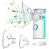 BIAOQINBO Aerosol Portatile Silenzioso per Adulti e Bambini, Macchina Aerosol con 2 Maschere E Boccaglio-Inalazione Ultrasuoni Nebulizzatore Aerosol per uso Domestico e in Viaggio (Verde)