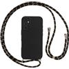 Vauki Cover per Samsung Galaxy A16 5G con Cordino, Silicone Custodia con Laccio Collana Tracolla, Antiurto Ultra-Sottile Protettiva Cellulare Case per Samsung A16 5G, Nero