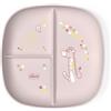 Chicco Piatto Pappa per Bebè e Bambini, Piatto Pappa con Scomparti con 3 Aree per Scoprire Nuovi Sapori, Lavabile in Lavastoviglie, Adatto per il Microonde, Senza BPA, 12+ Mesi, Rosa