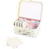 Janod Set da Tavolo in Legno, Kit da Picnic per Bambini, per 4 Persone, 25 Pezzi, Set in Cartone, Accessori da Cucina Ideali per Bambini, Sviluppa l'immaginazione, da 3 Anni, J06637