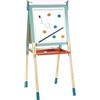 Janod Lavagna a cavalletto in Legno bifacciale, Evolutiva, Regolabile in Altezza, Lavagna Magnetica Bianca + Lavagna a Gesso + Rotolo di Carta, 23 Accessori Inclusi, da 3 Anni, J09625