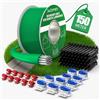 DazSpirit 150m Cavo Perimetrale, Kit di Accessori per Robot Tagliaerba | Include 100 Picchetti, 20 Connettori, 10 Terminali Connessione, Compatibile con Gardena Bosch Husqvarna ECC