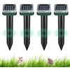 Dhqkqg 4Pcs Scaccia Talpe Ultrasuoni Solare, Dissuasori per Talpe, Dissuasore per Talpes, Repellente Ultrasuoni per Topi, Dissuasori per Topi Con Ip65 Impermeabile, Anti Talpes, Gopher, Serpenti