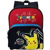 CYPBRANDS Pokémon Colorful Zaino 30 Cm 38, Nero, Estandar Unisex Bambini