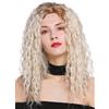 WIG ME UP - 803AD-CHAMPR Parrucca donna Riga laterale Afro Ricci crespi Riccia Ombre hair Biondo Champagne Mix