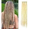 Dsoar Boho Clip in Estensioni dei Capelli 22 Pollici Ricci Finito Locs Morbido Dreads 3Pz Clip in Set di Estensione Dreadlock