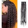 Dsoar Boho Clip in Estensioni dei Capelli 22 Pollici Ricci Finito Locs Morbido Dreads 3Pz Clip in Set di Estensione Dreadlock