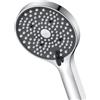 YEAUPE Soffione Doccia ad Alta Pressione- YEAUPE Soffione Doccia Anticalcare, Doccia Soffione Grande, con 6 tipi di getti, Soffione Doccia Risparmio Idrico, Cromato