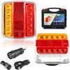 AGRISHOP Senza Fili Fari Posteriori Rimorchio 12/24v Led Kit Fanali Posteriori Rimorchio Luci Ricaricabile,Wireless Wifi Magnetico Luci Led Rimorchio senza fili Impermeabile per Furgone E-Mark