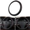 CGEAMDY Coprivolante Auto, Coprivolante in Pelle Microfibra, Copri Volante Antiscivolo Traspirante Durevole, Protezione Volante Auto per Maggior Parte Macchina Autocarri(Nero classico)