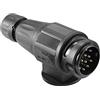 DARKGUARD 1 Pezzo Spina 13Poli Rimorchio 12v,Spina 13Poli per Macchine Agricole, ISO1724,Impermeabile,Presa 13Poli 12v Maschio, Spina 13Poli per Rimorchio Trattori Portabici Auto RV (DG13P-1)
