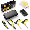Detailing Garage Kit di Riparazione Pneumatici Forati, 27 Pezzi, Tappi e Toppe con Custodia