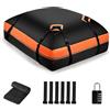 nmoiww Borsa da Tetto Impermeabile Pieghevole 425L, con PVC Solido Impermeabile a Tre Strati 840D, 1 Borsa da Tetto, 1 Tappetino Antiscivolo, 6 Ganci per Porta, 1 Lucchetto a Combinazione