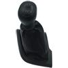 Car Passion Cuffia Leva Manuale + Pomello Cambio + Ghiera Telaio Compatibile con Fiat Ducato Peugeot Boxer Citroen Jumper 2006> Cambio Manuale Cuciture Nere 6 Marce Ricambio Auto