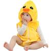Generic Costumi Carnevale Neonati Completo di Pulcino Tutina Pagliacetto Bambino Neonata Unisex Costume di Prestazioni Pulcino Bimbo Tutina Tutine Neonato Invernali Body Carnevale Natale Halloween Cosplay