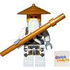 LEGO Ninjago: Master Sensei WU Ninja Dragon Minifigure with Battle Staff