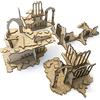 PWORK WARGAMES Medieval Lost Burg 03 - set di elementi scenici di ambientazione medievale cittadina per miniature in scala 28mm/35mm - tabletop miniatures wargame 3D scenery terrain - MDF 3mm