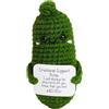 LATRAT Pocket Hug - Patata positiva, creativa, in lana lavorata a maglia, idea regalo motivazionale, per amici, feste, decorazione incoraggiamento (cetriolo verde)