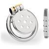 MKGMYGZ Flat Chastity Cage Small Metal Chastity Cage Uomo Sissy Cintura Di Castità Maschile Metallo Cock Cage Erotitici Sexy Per Coppie (50MM,L)