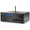 Dynavox VT-80 MK amplificatore stereo compatto, 4 terminali di altoparlanti a vite, telecomando per ingressi digitali (USB, scheda SD), antenna BT integrata e radio FM, nero