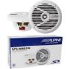 GK SOUND KIT SET PER ALPINE SPS-M601W 2 altoparlanti coassiali a 2 vie marini bianchi da 16,5 cm 165 mm 6,5 impermeabili water proof 35 watt rms 110 watt max 4 ohm, piscina barca mare, a coppia