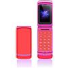 SAYGOHY Più piccolo Mini flip Telefoni Cellulari Bluetooth dialer Clamshell Sbloccato Changer Cellulare Telefono Cellulare ROSSO Senza Fotocamera
