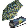 Knirps Ombrello tascabile da viaggio, piccolo, leggero, a righe, 93 cm, Compatto