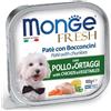 Generico Monge Fresh fruit umido per cani di tutte le taglie con frutta, gusto POLLO con ORTAGGI | 6 vaschette da 100 grammi l'una.