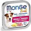 Generico Monge Fresh fruit umido per cani di tutte le taglie con frutta, gusto MAIALE e ANANAS| 6 vaschette da 100 grammi l'una.